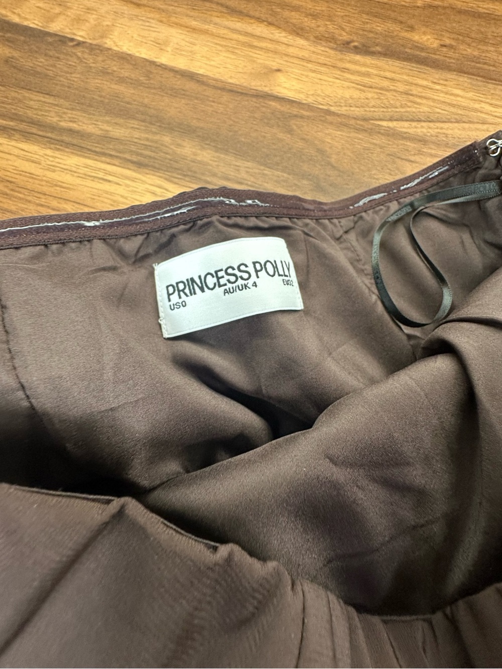 Princess Polly Odela Strapless Drop Waist Maxi Dress Chocolate - Picture 4 of 4